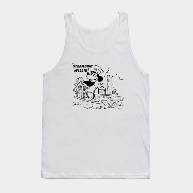 Steamboat Willie Vintage Tank Top by MEWRCH